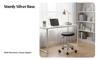Armless Task Chair with casters Minimalist Design Armless Rolling Chair Ergonomic spinerest Office Furniture for Students, Teens, Study Room, Bedroom