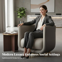 Upholstered Rotating Armchair Single Seater Rotating Tub Chair Modern and Design Ergonomic Design for Reception Area, Office