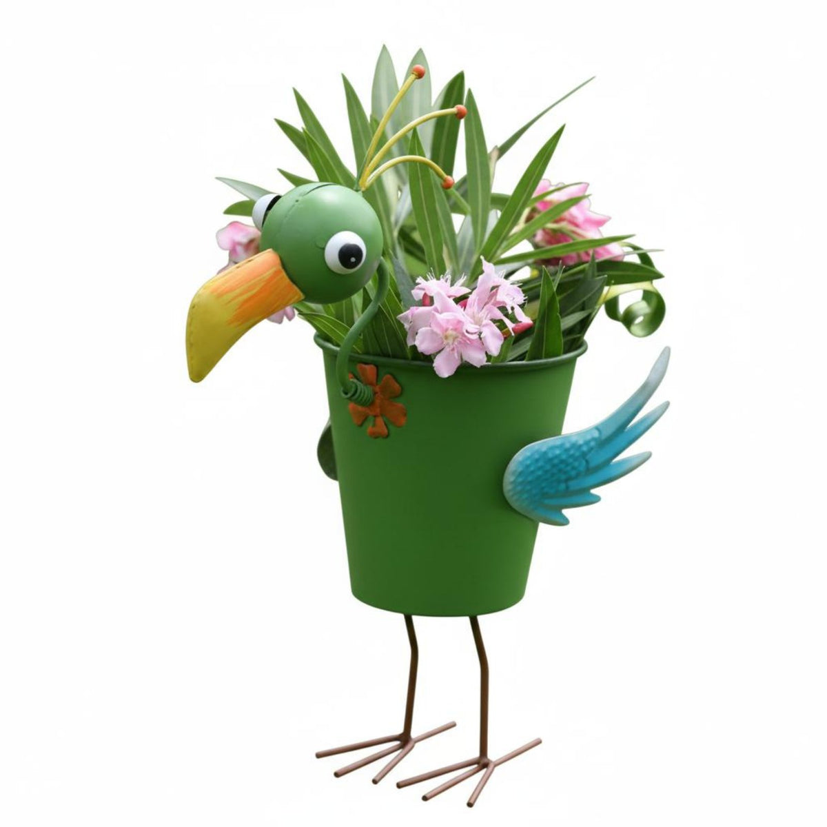 Decorative Cartoon Bird Flower Pot Whimsical Bird Design Pot Sturdy for Kindergarten, Lawn, Balcony