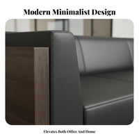Minimalist aesthetic Three-Seater Sofa and Table Set Modern Design Upholstered Lounge Seating Business Grade Office Furnishing long-lasting Frame for Interior Designers, Waiting Room