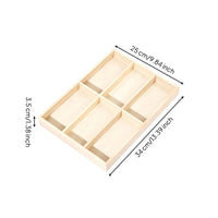 Multi-Compartment Eyewear Tray Wood Construction Eyeglass Display Organizer Thickened Board Wooden Sunglasses Tray for Retailers, Drawer