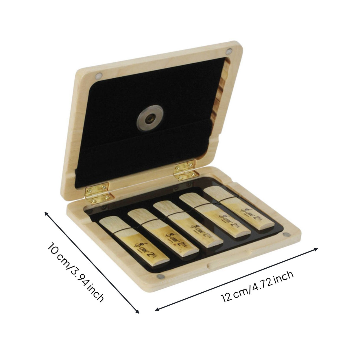 Built-in Hygrometer Saxophone Mouthpiece Box Moisture Control Clarinet Mouthpiece Case Safeguarding for Practice