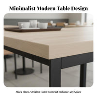 Long Bar Table Solid Wood Communal Dining Area Dining Table Versatile Commercial Furniture for Business Owners, Homeowners, Cafe, Kitchen