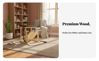 Commercial Grade Maple Wood Pilates Chair Sturdy and Hard-Wearing Pilates Stability Chair Adjustable Resistance Fitness Fitness Instructor Polished Finish for Postpartum Women, Beginners, People in Rehabilitation, Home Gym, Workout, Living Room
