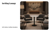 Fluted Rear Curved Banquette Modern Design Commercial Furnishing Configurable Configuration for Sales Office, Restaurant