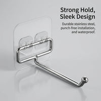 Bedroom & Closet Waterproof Sticky Hooks, Removable Stainless Steel Kitchen for Hanging, Strong Adhesion for Students, Versatile Bathroom Organization