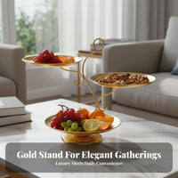 Multi-Level Snack Tray High-End Design Tiered Fruit Platter Multipurpose Tiered Serving Tray for Living Room, Coffee Table, Afternoon Tea