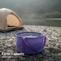 Large Capacity Foldable Water Pail Space-Saving Collapsible Camping Pail Leak-Proof for Campers, Fishermen, Travel, Picnics