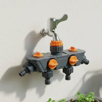 4 Outlet Hose Splitter Easy to Install Garden Splitter Individual Shut off Valves Hose for Yard