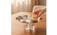 Decorative Tray with Base Sculptural Centerpiece Tray Simple Tabletop Ornament for Living Room