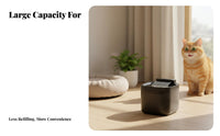 Large Capacity Automatic Pet Water Fountain Multi-Stage Filtration Automatic Cat Water Fountain Food-Grade Material Circulating Pet Waterer Waterfall Design for Cats, Dogs