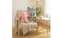 Soft Toy Elephant with Leaf Fuzzy Elephant Pillow Cute for Playroom, Baby