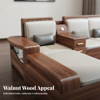 Sofa with Storage Drawers All-Season Use versatile Sofa with Loveseat and Storage Ottoman Space-Saving Design Living Room Furnishing for Families, Condo