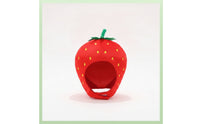 Soft Strawberry Hat Cute Strawberry Hat with Chin Strap Funny Headwear Novelty for Cosplayers, Cosplay, Costume Parties, Photo Shoots