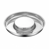 Stainless Steel Slow Feeder Bowl Promotes Digestion Reversible Dog Food Dish for Dogs