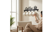Decorative Coffee Mug Rack Metal Coffee Mug Holder Easy Installation Heavy-Duty for Kitchen