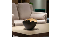 Bowl with Rim Cast Aluminum Decorative Bowl Sculptural for Living Room
