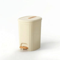 Step Trash Can Handsno-Touch Trash Can with Lid Pedal Bin Easy to Clean Wastebasket Modern for Bathroom, Bedroom
