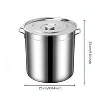 Commercial Soup Stewing Pot Thickened Bottom Stainless Steel Pot with Lid Multi-Functional Heavy Duty Stockpot for Restaurant