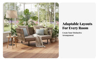 Waterresistant 4-Piece Woven Lounge set Weather-withstandant Garden Conversation Set Comfortable paddings Patio Seating Group Leisure elegant design for guest accommodation Managers, Homeowners, Sunroom, Balcony, Backyard, waterfront area