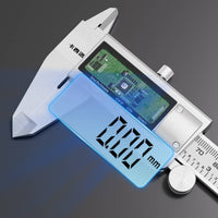 Metal Housing Stainless Steel Digital Caliper Metric and Inch Precision Measuring Caliper Single-Button-Button Single-Unit Conversion 0.01 Mm Resolution