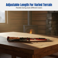 Featherweight 6061 Aluminum Foldable Hiking Pole, Adjustable, Outdoor Trekking Cane