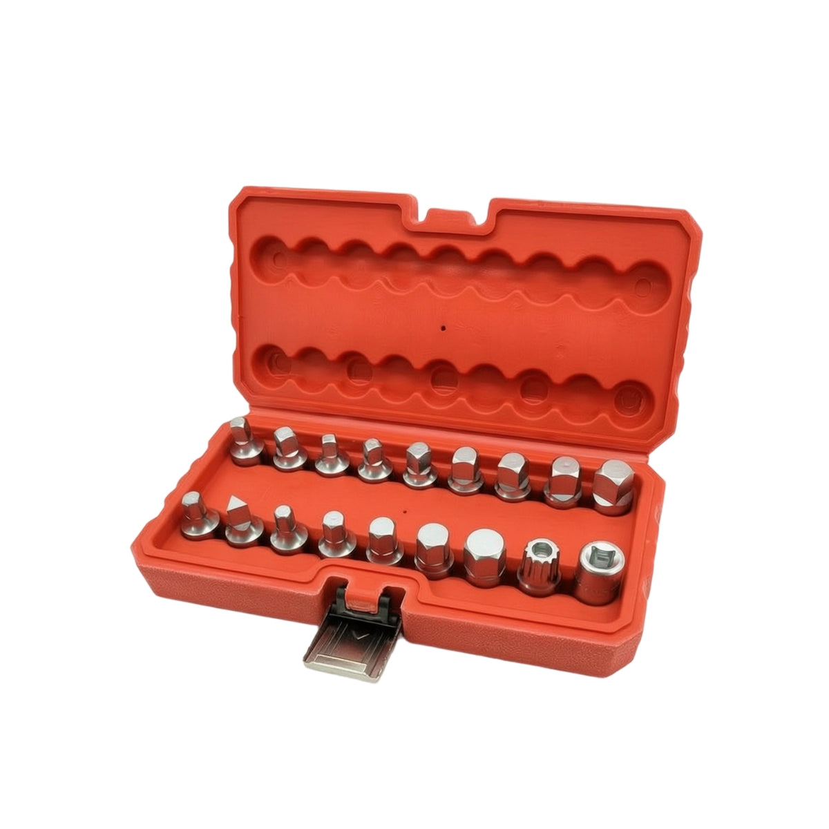 18 Pieces Oil Drain Plug Socket Set Sturdy Oil Pan Socket Set with Case Tools Portable Multifunctional for Mechanics
