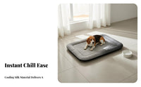 Cooling Silk Pet Pad Breathable Cooling Silk Pet Mat Water-Resistant-Resistant Dog Cooling Bed for Small Dogs, Cats