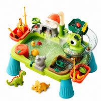 Kids Electric Water Play Table Fishing Spray Toy Multifunctional Beach Pretend Play Water Park for Ages 3-6