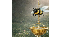 Bee-Themed Rain Chain Weather-Resistant Hanging Bee Chain Rust-Resistant Tiered Rainwater Collector for Porch