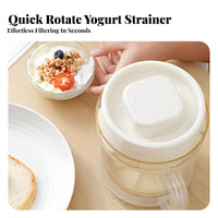 Large Capacity Yogurt Strainer Fast Filtration Yogurt Filter Press Sans for Health Enthusiasts, Home Cooks