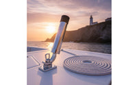 316 Stainless Steel Fishing Rod Holder Deck Mount Rotatable Swivel Rod Holder 360 Degree Adjustable Marine Gear