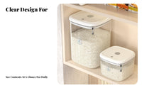 Moisture-Proof Vacuum Rice Container Long-Lasting Airtight Rice Container Space-Saving Design for Kitchen