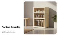 Large Capacity Installation-No-Assembly Shoe Cabinet Space-Saving Foldable Shoe Rack Closure Collapsible Plastic Shelf Easy to Clean for Apartment Dwellers, Collectors, Entryway, Bedroom, Hallway, Living Room
