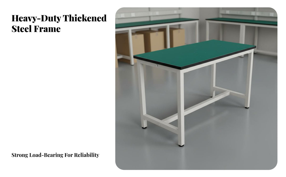 Anti Workbench Stable and Load-Bearing Electronics Repair Station Wear-Resistant Heavy-Duty Workbench Pegboard for Factory, Warehouse, Basement