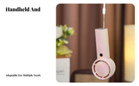 Portable Handheld Mini Fan Compact Size USB Rechargeable Fan Adjustable Speed Settings Lanyard Friendly for Students, Dormitory, Travel, Office, Outdoor