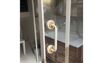 Suction Cup Door Handle Vintage Design Drill Cabinet Handle Repositionable Removable Sliding Door Pull for Kids, Washroom, Kitchen, Refrigerator