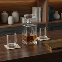 European Design Whiskey Glass Set with Lid Crystal Whiskey Decanter Set