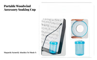 Leak-Proof Design Attachable Mouthpiece Soaker Universal Mouthpiece Soaking Cup Lightweight for Music Students, Musicians, Practice Sessions