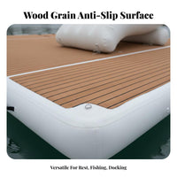 Inflatable Buoyant Dock PVC Material Inflatable Swim Deck Drop-Stitch Construction Buoyant Island Raft for Adults, Kids, Boat, Lake, Sea