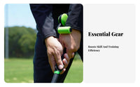 2-in-1 Design Golf Swing Coach Instant Feedback Golf Grip Training Aid Indoor Outdoor Use for Beginners, Driving Range