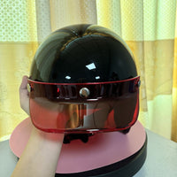 Retro Helmet Brim Three-Button Style Motorcycle Helmet Visor Sunshade Small Helmet Half Helmet Brim