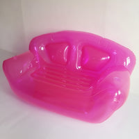 Transparent Inflatable Sofa Thick PVC Inflatable Couch Portable Inflatable Couch Lightweight for Adults, Teens, Dorm Room, Apartments