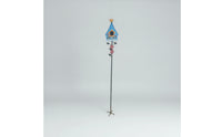Decorative Birdhouse Garden Stake Whimsical Birdhouse with Ground Spike Rustic Metal Garden Stake Functional for Patio