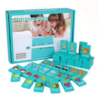Educational Wooden Domino Game Interactive Matching Game Colorful Wooden Dominoes Sturdy for Preschoolers