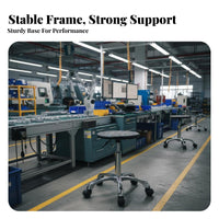 Height Adjustable Anti-Static Scientific Stool 360° Swivel Rolling Chair Easy to Clean Workplace Seating Dirt-Resistant for Cleanroom Personnel, Factory Workers, Scientific Oratory, Workshop, School, Counter