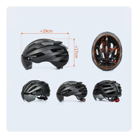 Rechargeable Bike Helmet with Rear Light Vented Cycling Helmet with Light Secure Breathable for Commuters