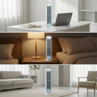 Battery Operated Desktop Vertical Fan Cordless Rechargeable Fan with Handheld Controller Compact Lightweight for Office Workers, Students, Desk, Bedroom, Dorm Room