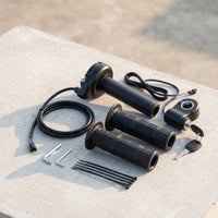 Anti-Slip Twist Throttle with Keys Textured Throttle Grip Set with Key Universal Responsive for Builders, DIY Builds