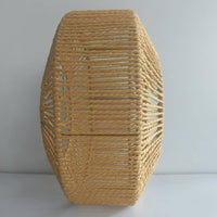 Southeast Asian Inspired Woven Paper Rope Lampshade Fits E26/E27 Base Rattan Design Drum Lampshade Lamp Cover for Restaurant